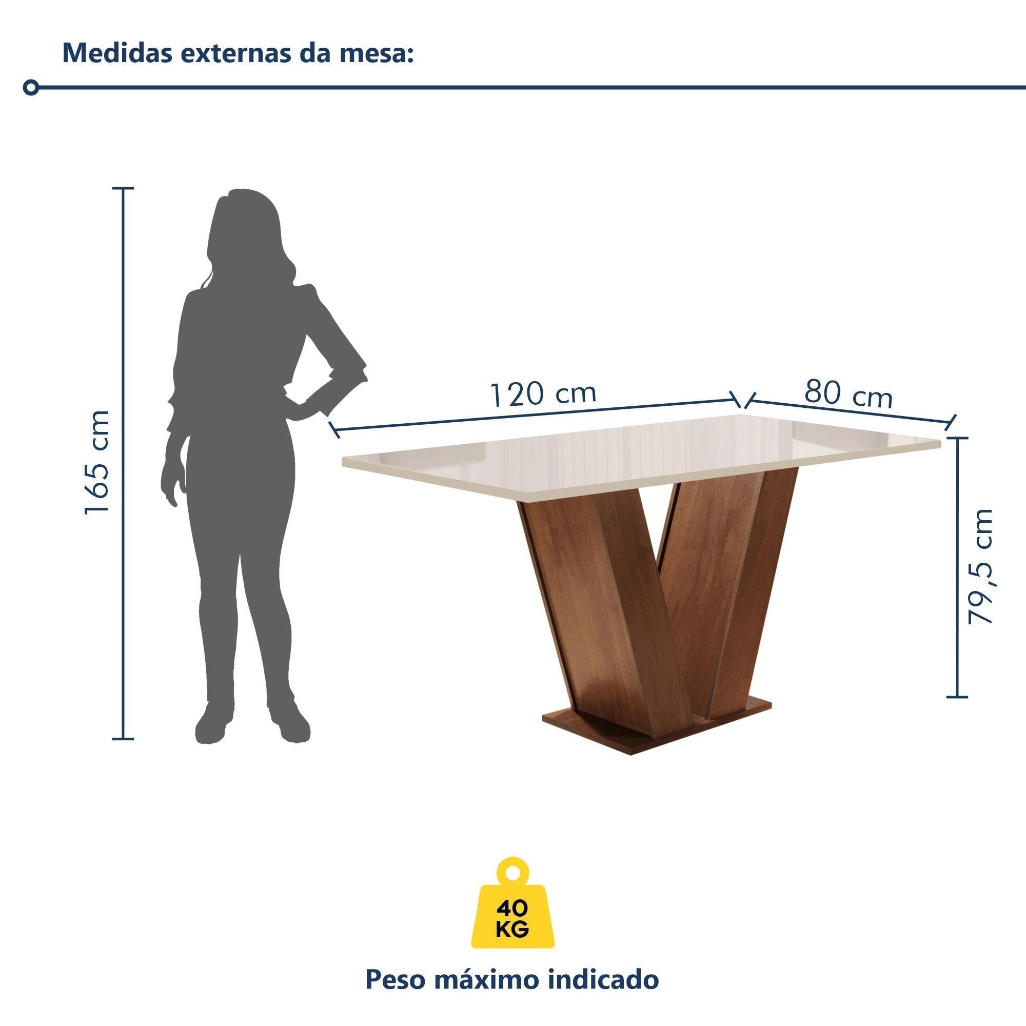 Conjunto Sala de Jantar Yescasa Espanha Mesa Tampo de Vidro 4 Cadeiras