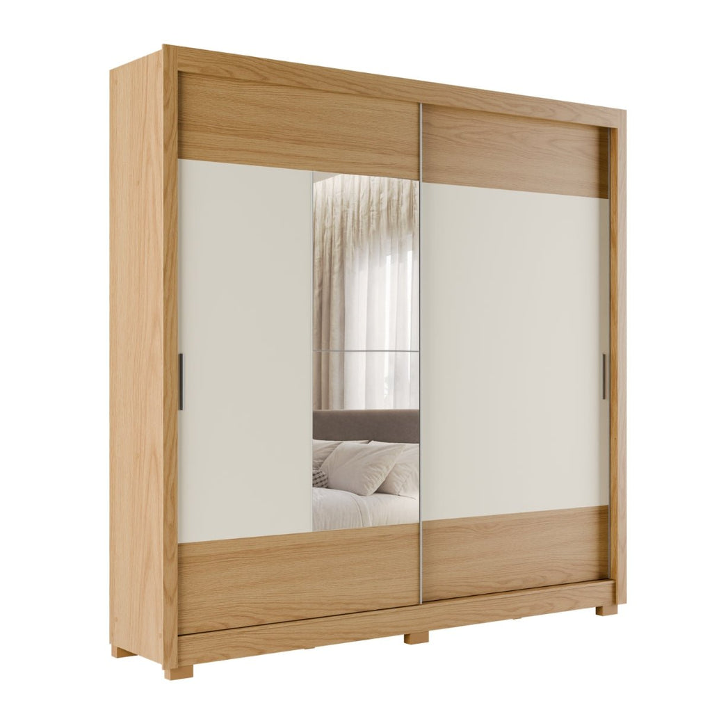 Guarda-Roupa Casal 2 Portas de Correr com Espelho Soho 238cm