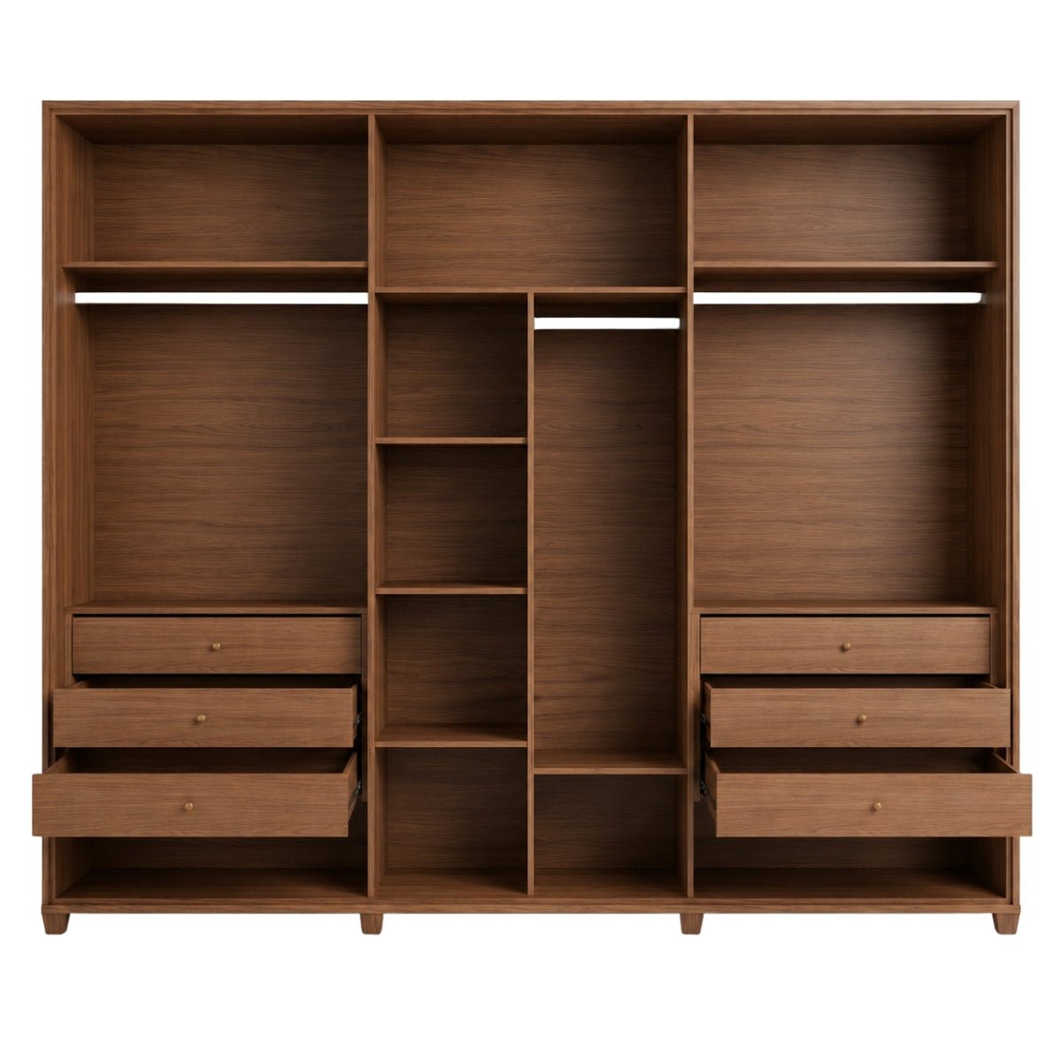 Guarda-Roupa Casal 6 Portas com Espelho 100% MDF Dayton 274cm