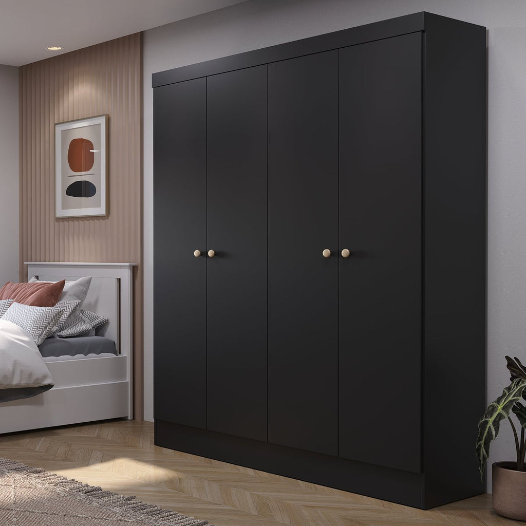 Guarda-Roupa Solteiro 4 Portas 5 Nichos Renzo 135cm