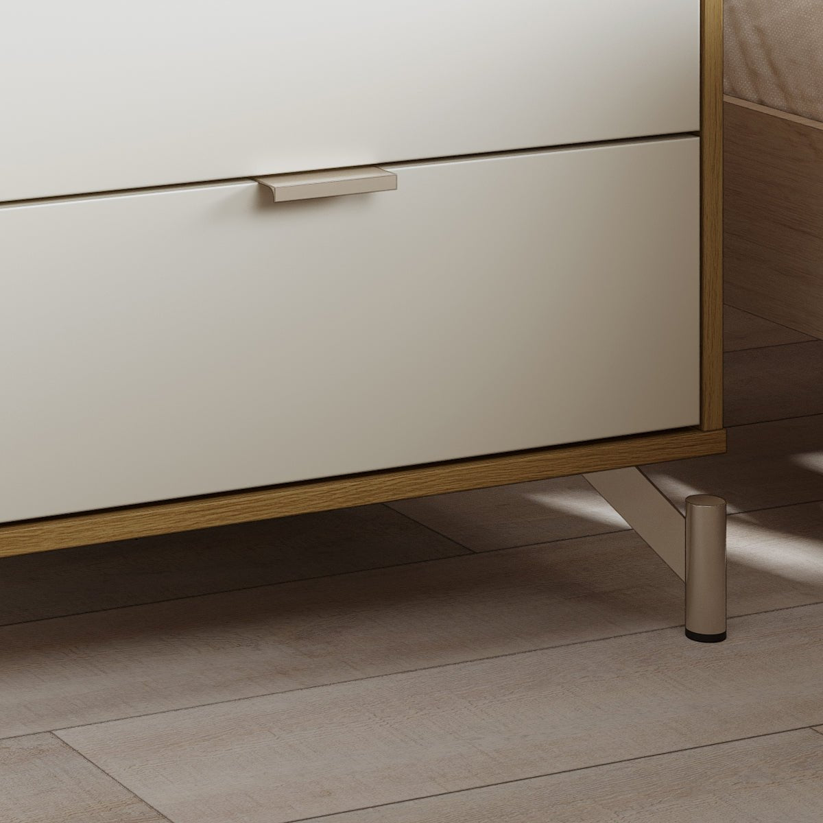 Mesa de Cabeceira 2 Gavetas Glow 60cm