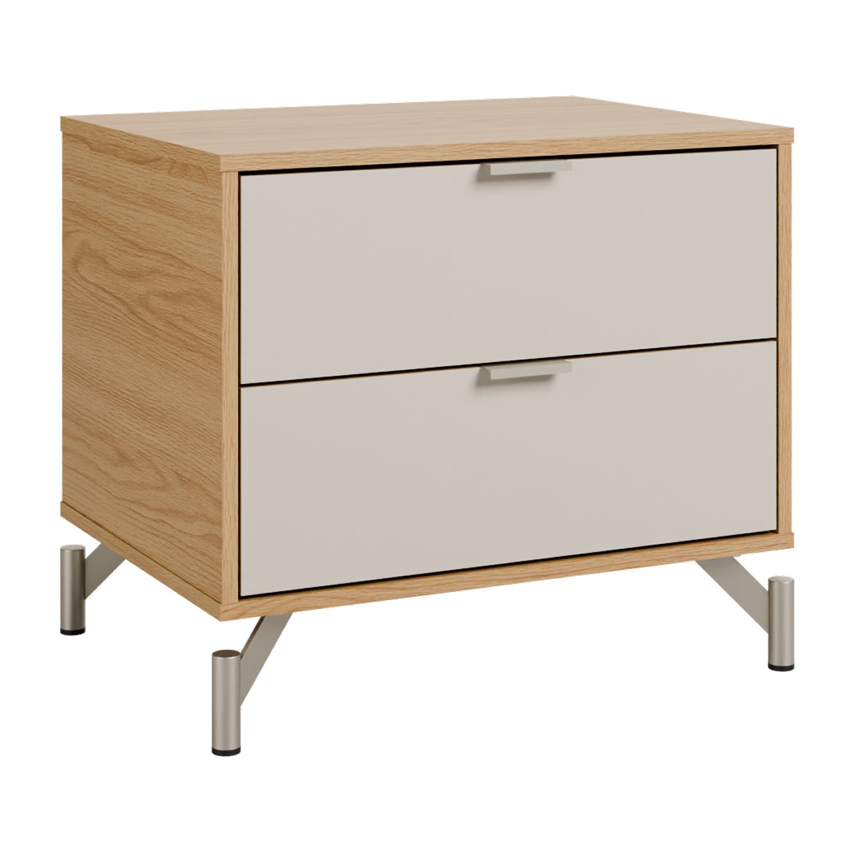 Mesa de Cabeceira 2 Gavetas Glow 60cm