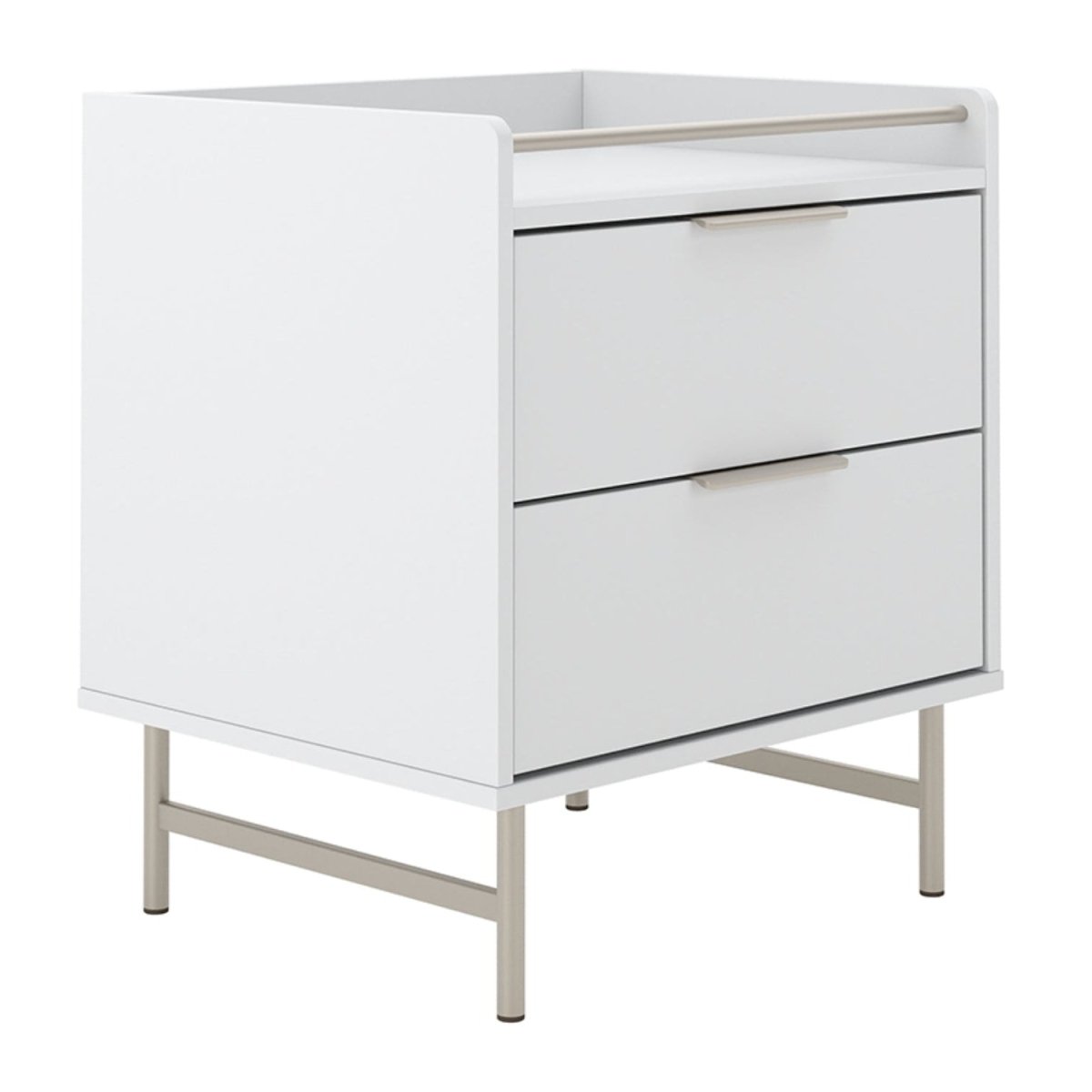 Mesa de Cabeceira 2 Gavetas com LED Yves