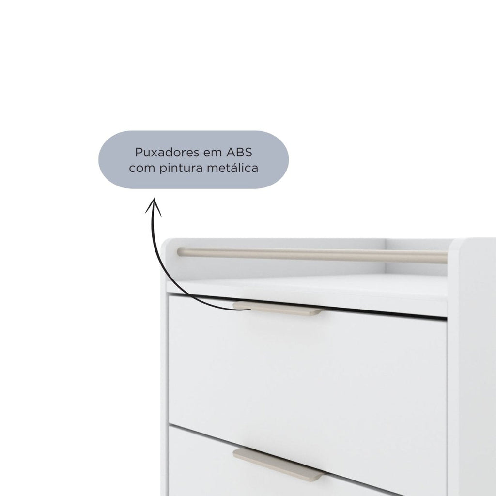 Mesa de Cabeceira 2 Gavetas com LED Yves