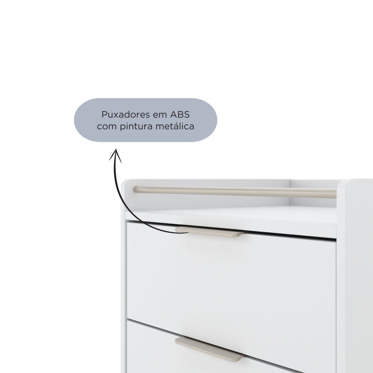 Mesa de Cabeceira 2 Gavetas com LED Yves