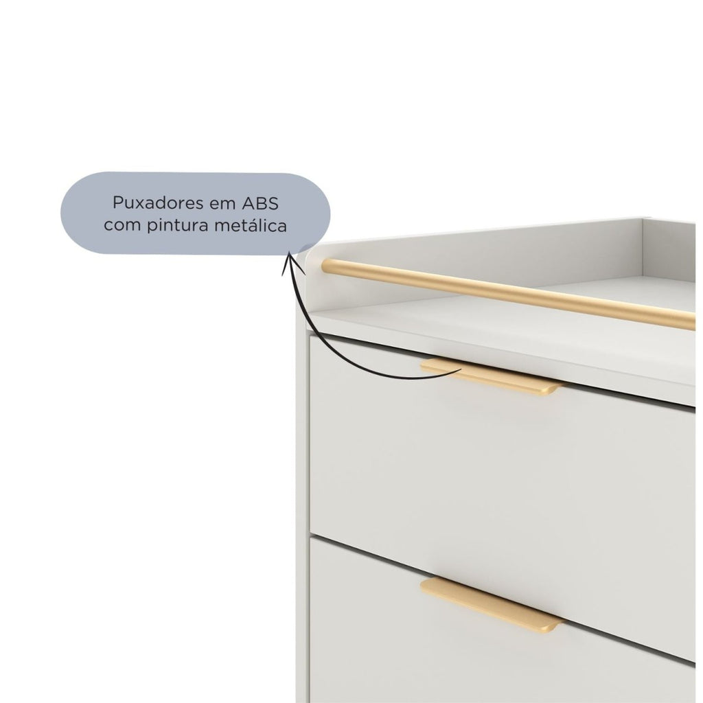 Mesa de Cabeceira 2 Gavetas com LED Yves