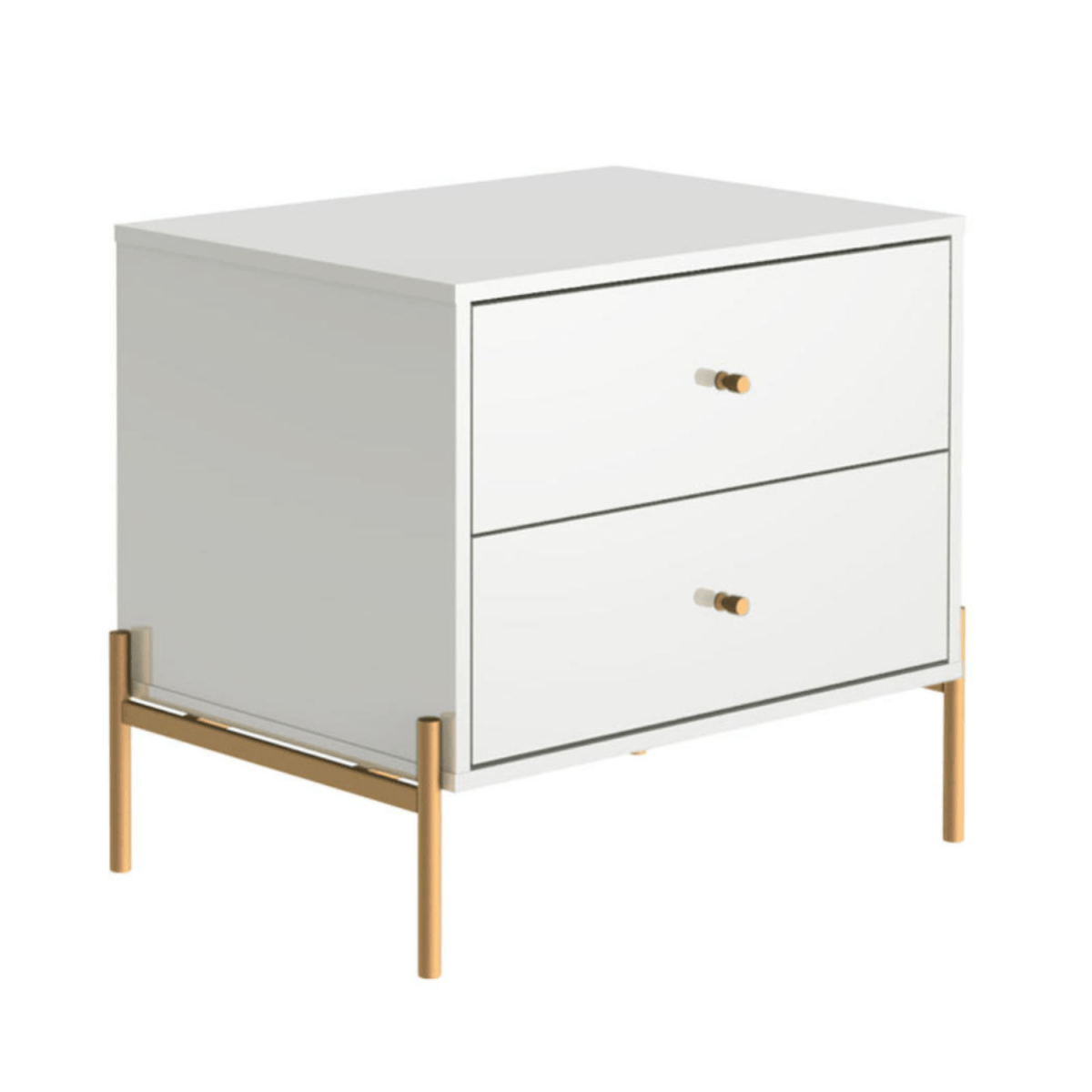Mesa de Cabeceira com 2 Gavetas Jasper 64 cm