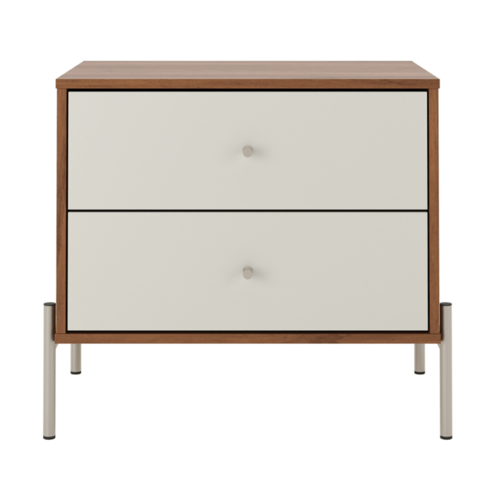 Mesa de Cabeceira com 2 Gavetas Jasper 64 cm