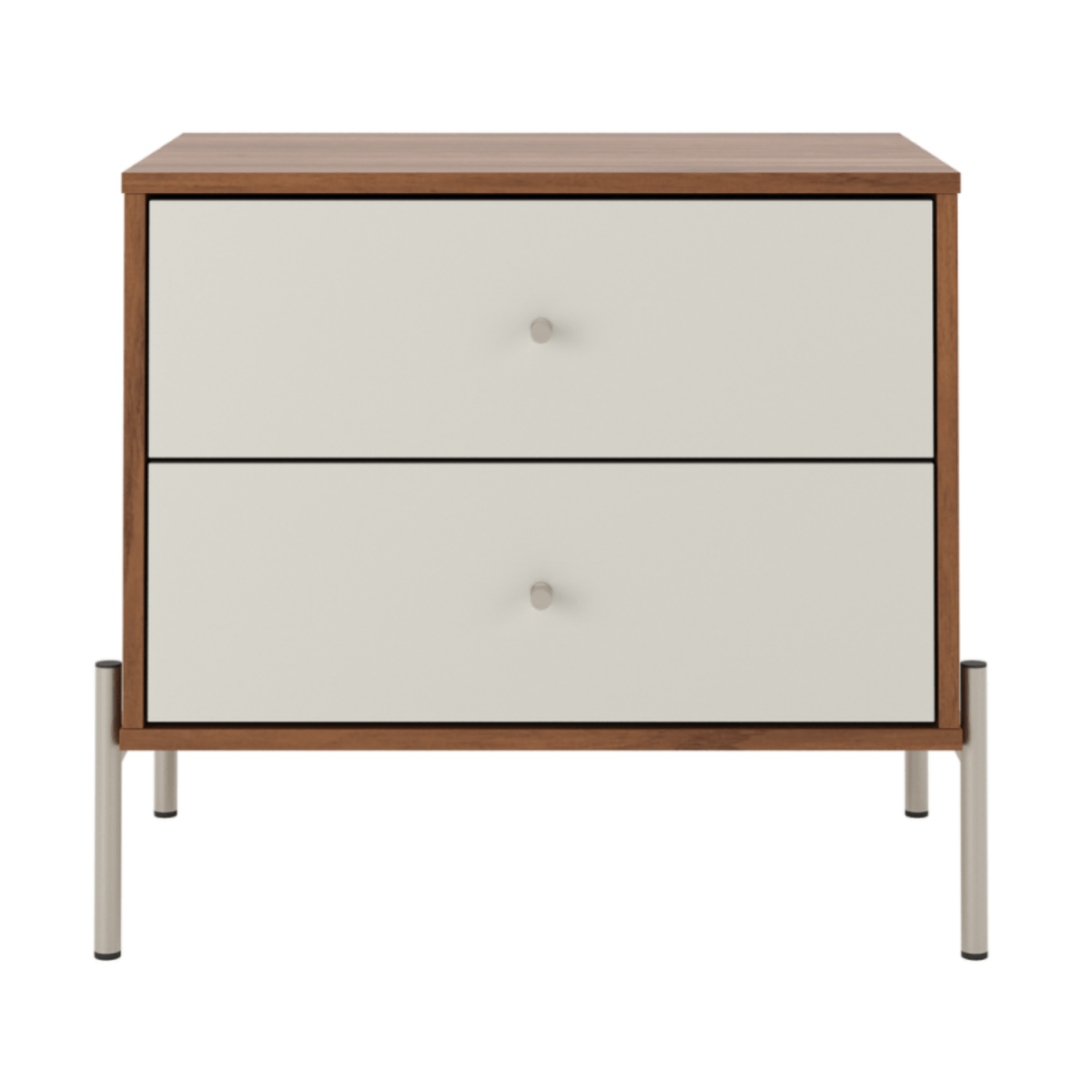 Mesa de Cabeceira com 2 Gavetas Jasper 64 cm