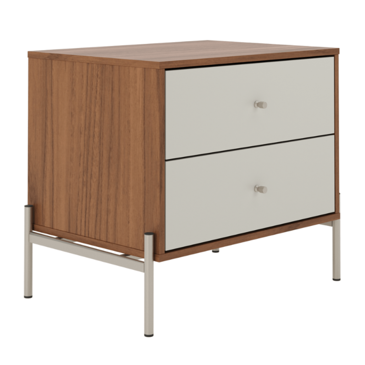 Mesa de Cabeceira com 2 Gavetas Jasper 64 cm