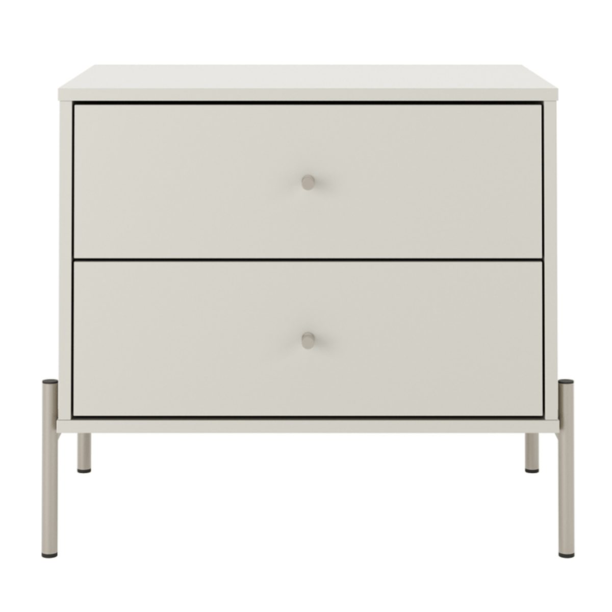 Mesa de Cabeceira com 2 Gavetas Jasper 64 cm
