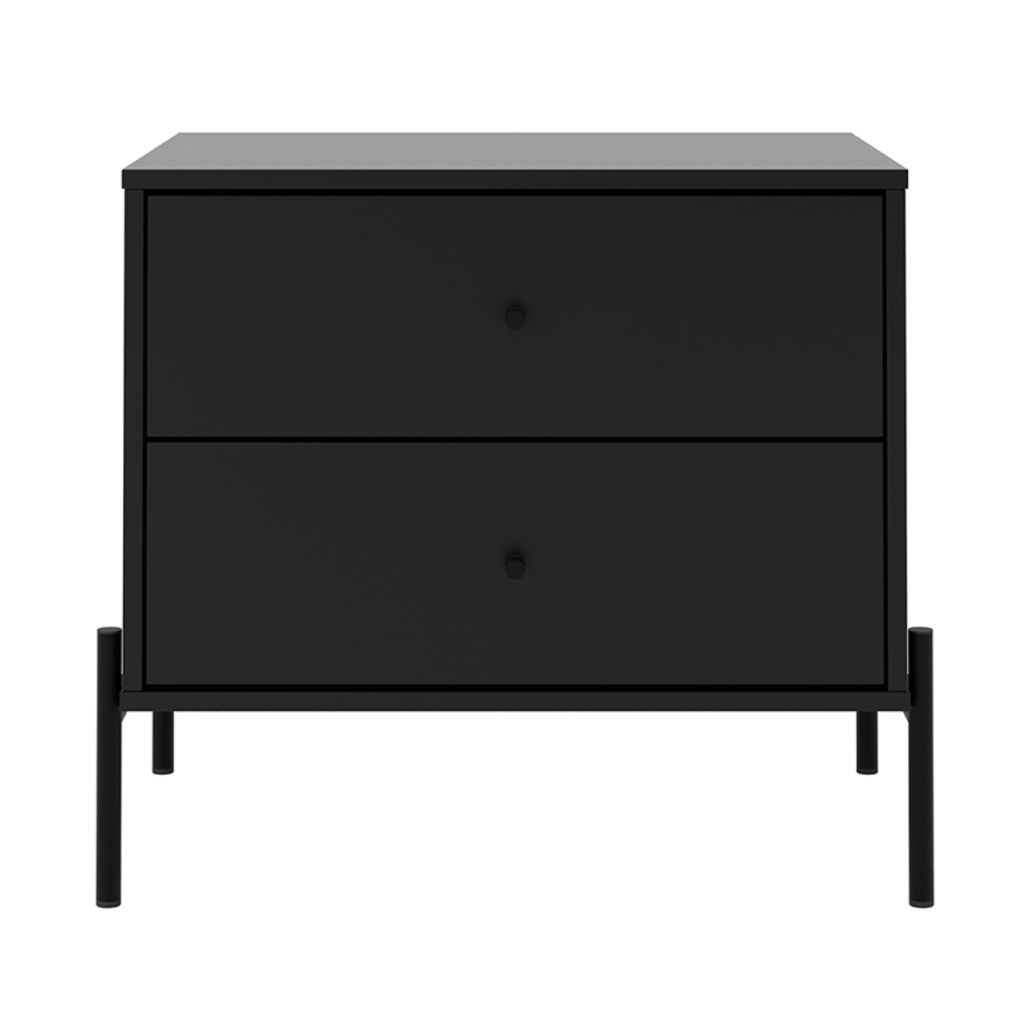 Mesa de Cabeceira com 2 Gavetas Jasper 64 cm