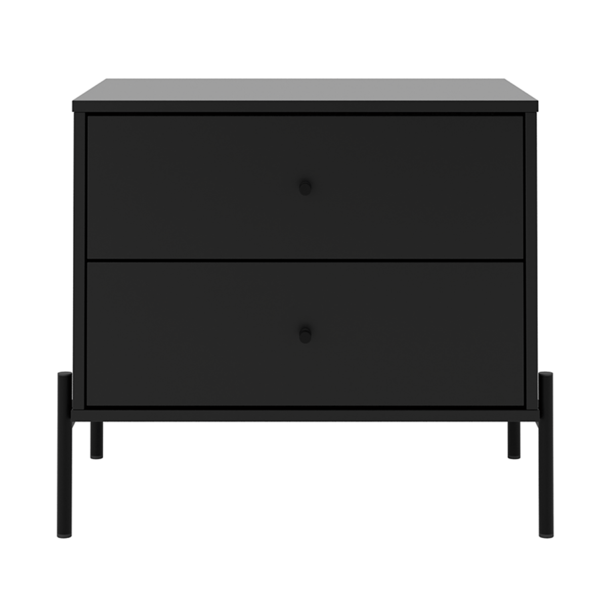 Mesa de Cabeceira com 2 Gavetas Jasper 64 cm