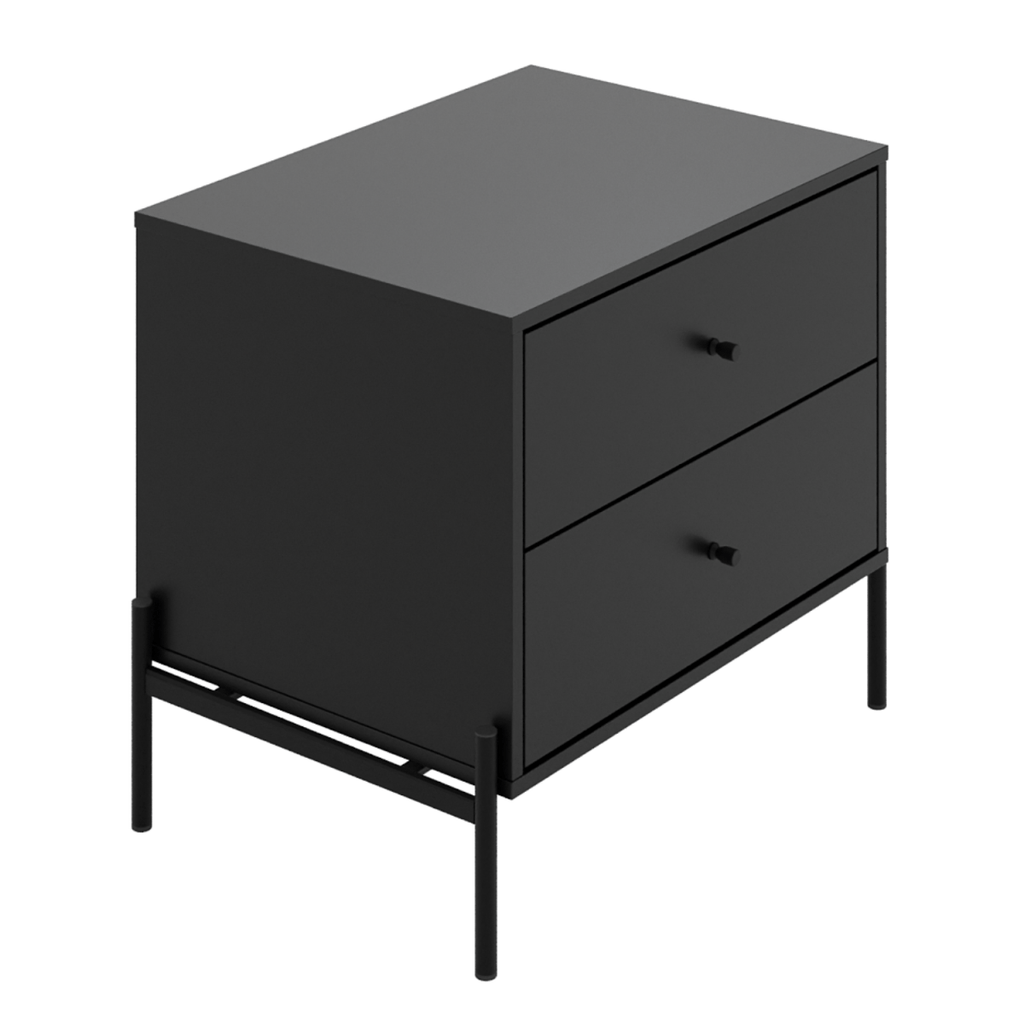 Mesa de Cabeceira com 2 Gavetas Jasper 64 cm