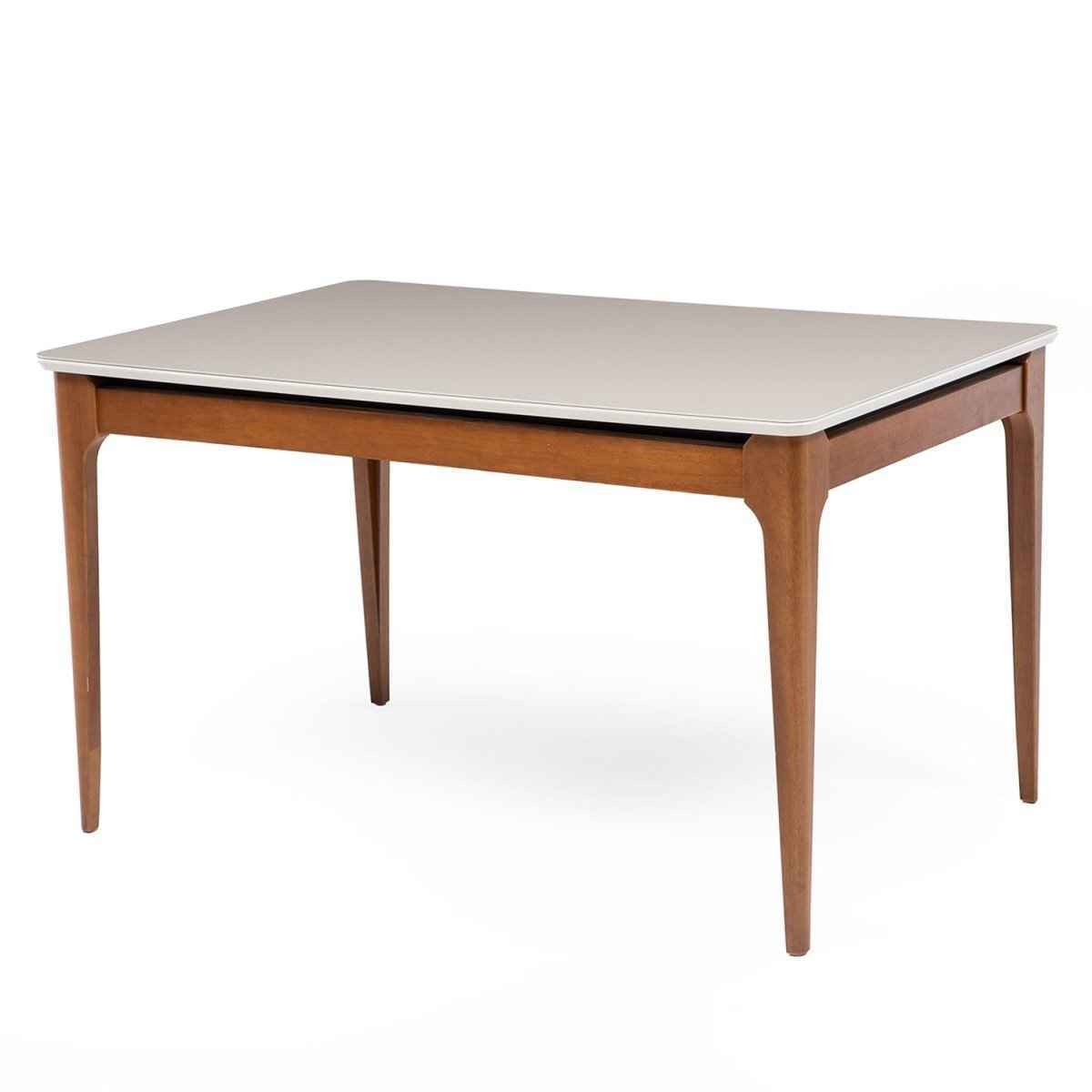 Conjunto de Jantar Mesa Retangular com Vidro Addar 4 Cadeiras Loren