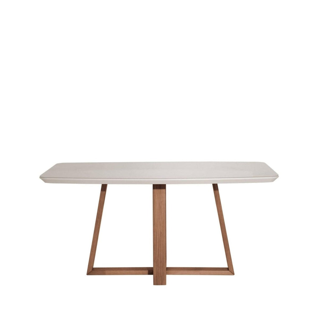 Conjunto de Jantar Mesa Retangular com Vidro Bennett 6 Cadeiras Saga