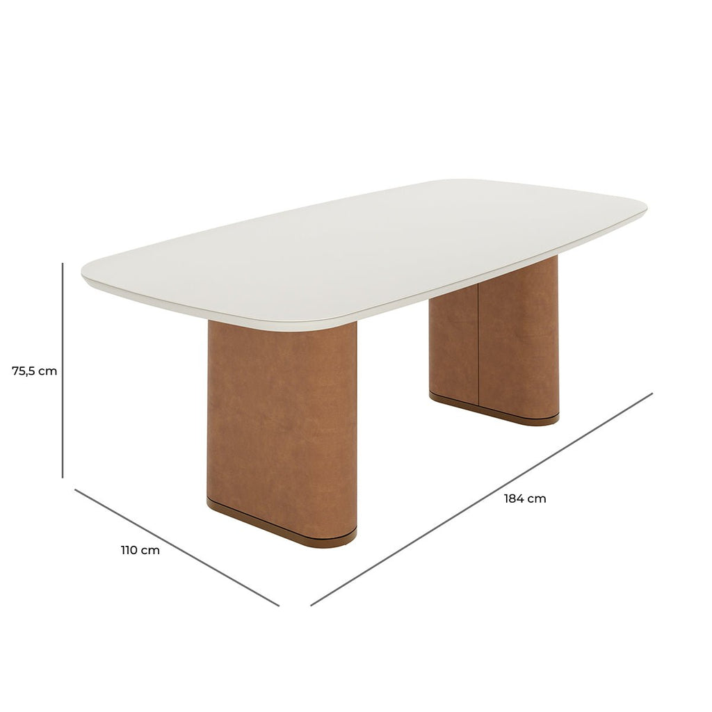 Conjunto de Jantar Mesa Retangular com Vidro Lintz 6 Cadeiras Dakota