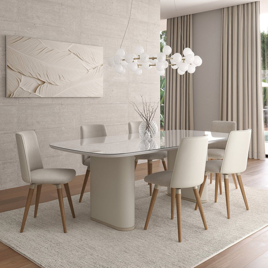Mesa de Jantar Retangular para 6 Lugares Lintz 184cm