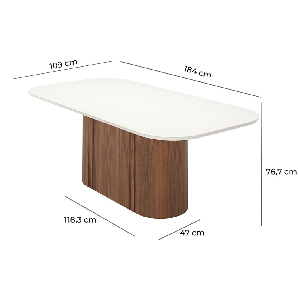 Conjunto de Jantar Mesa Retangular com Vidro com 8 Cadeiras Kalina