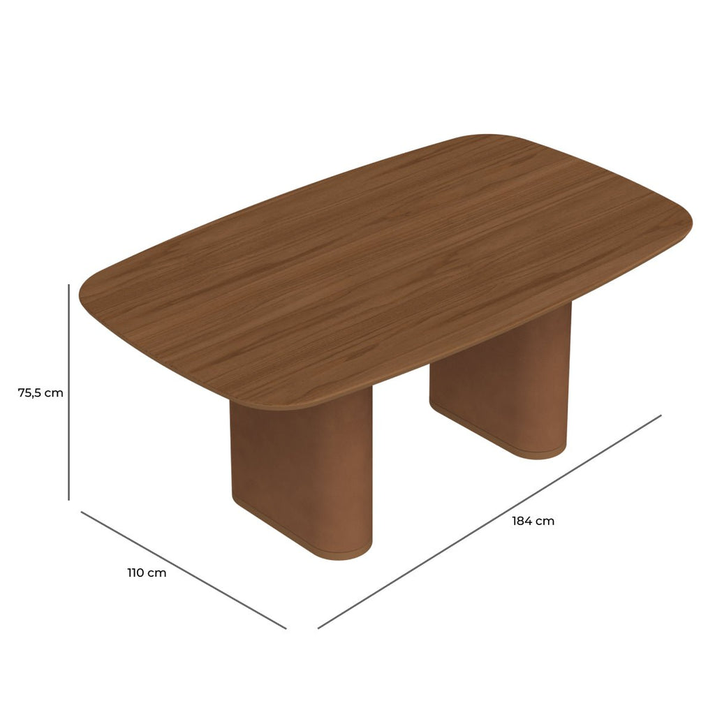 Mesa de Jantar Retangular para 6 Lugares Lintz 184cm