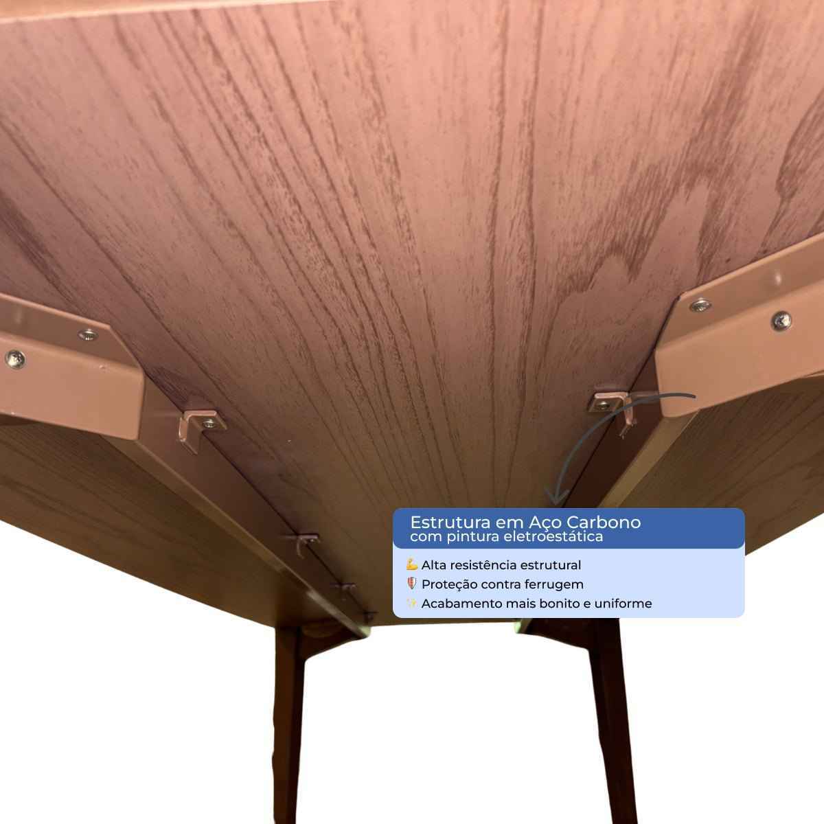 Conjunto de Jantar Mesa Retangular Harmony 8 Cadeiras Giratórias Dakota
