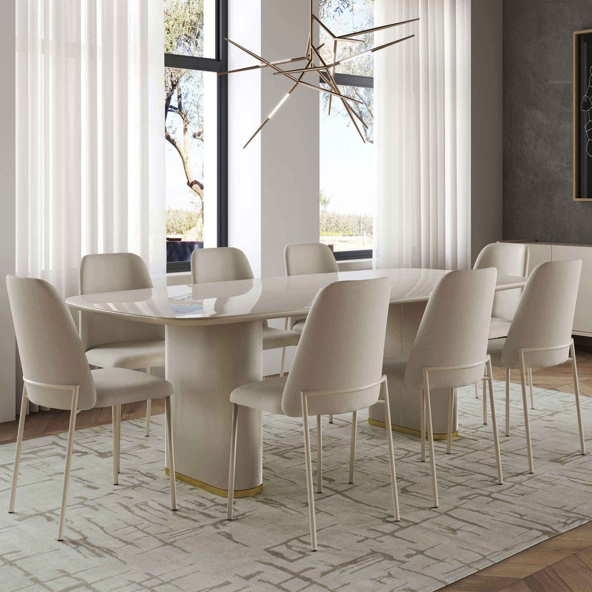 Mesa de Jantar Retangular para 8 Lugares Lintz 219cm