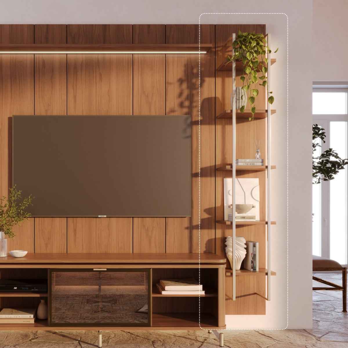 Módulo 5 Prateleiras com LED para Painel Neon Float
