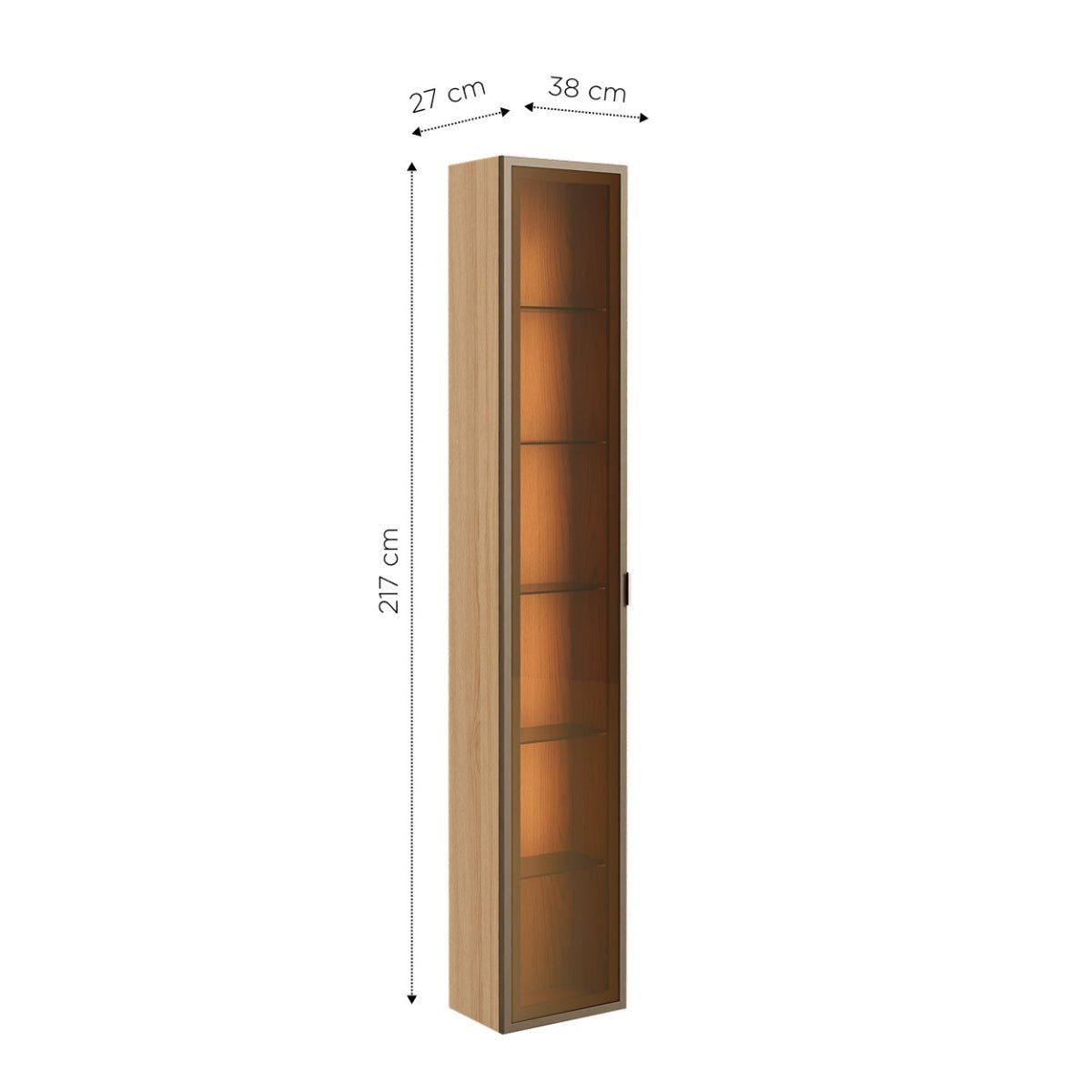 Módulo Cristaleira 1 Porta com Vidro Reflecta para Painel Neon Float
