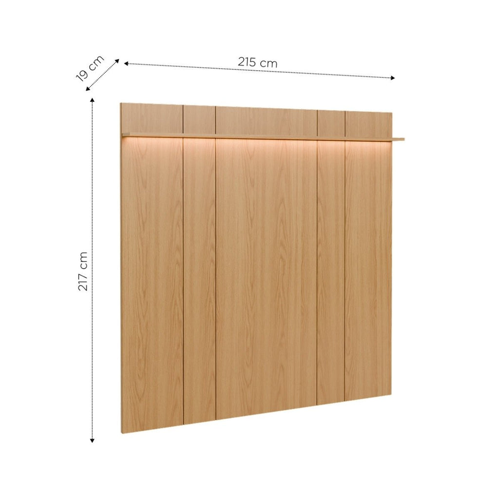 Painel para TV até 85 Polegadas com Prateleira e LED 100% MDF Neon Float 215cm