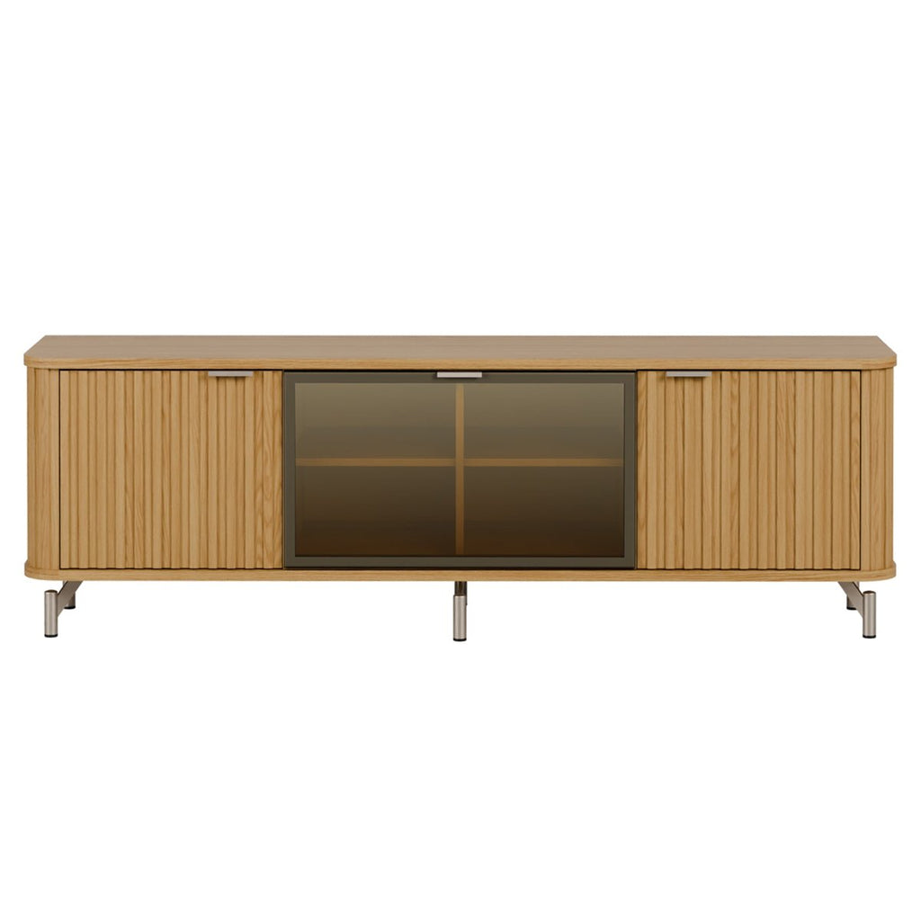 Rack para TVs até 75 Polegadas 100% MDF 3 Portas Vidro Reflecta Neon Float 169cm