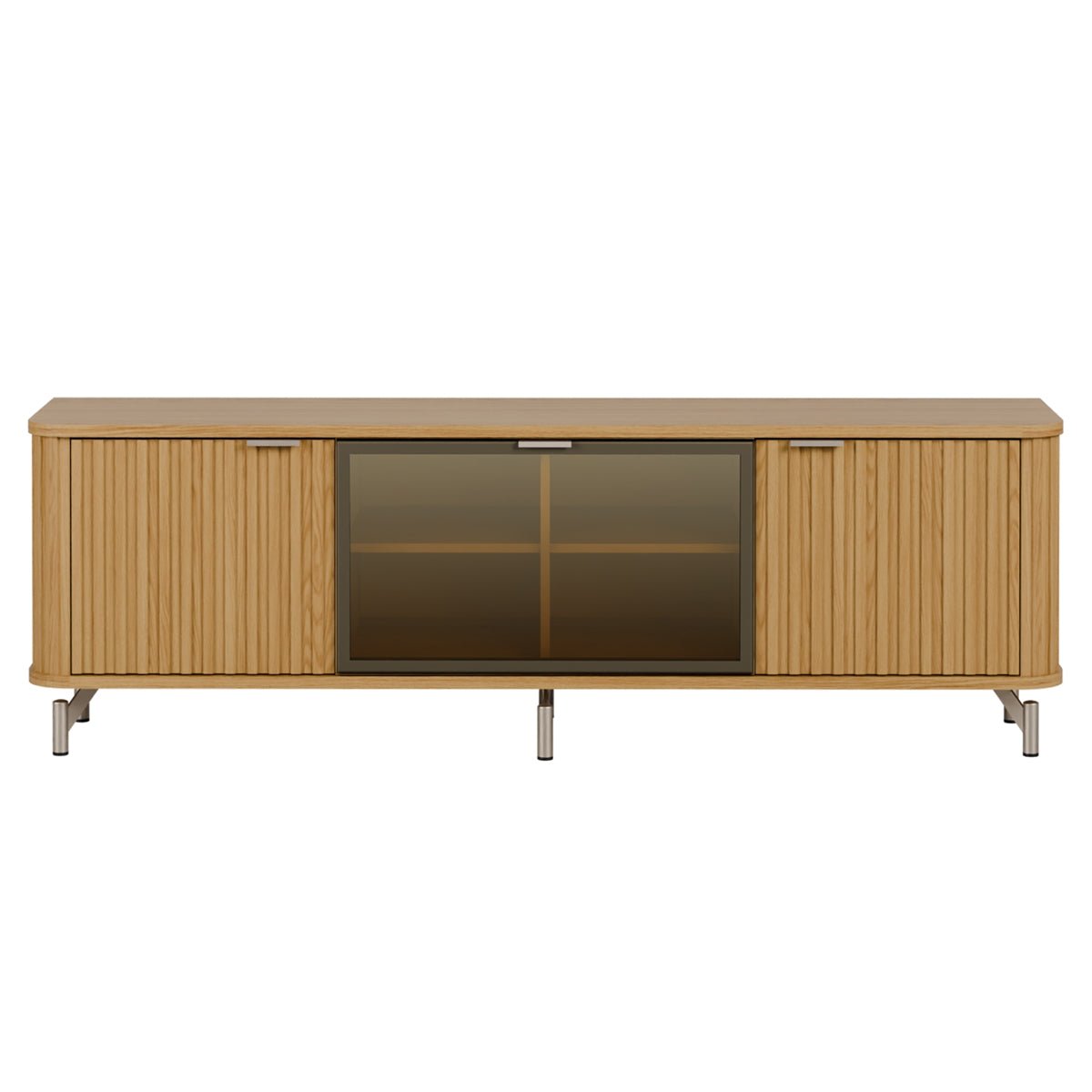 Rack para TVs até 75 Polegadas 100% MDF 3 Portas Vidro Reflecta Neon Float 169cm