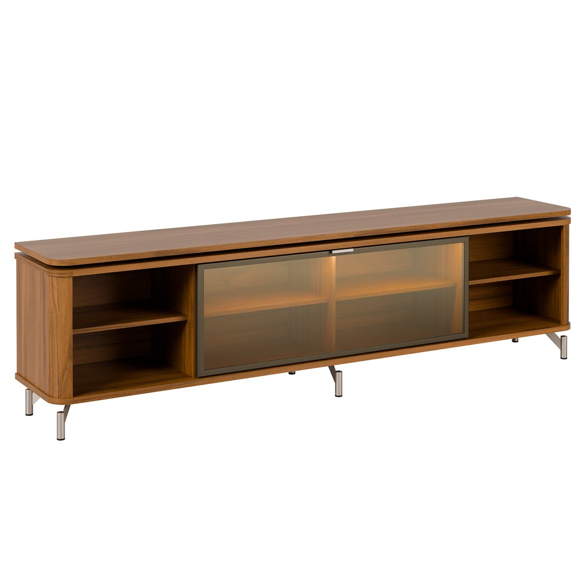 Rack para TVs até 85 Polegadas 100% MDF 1 Porta com Vidro Reflecta Lincoln Float 212cm