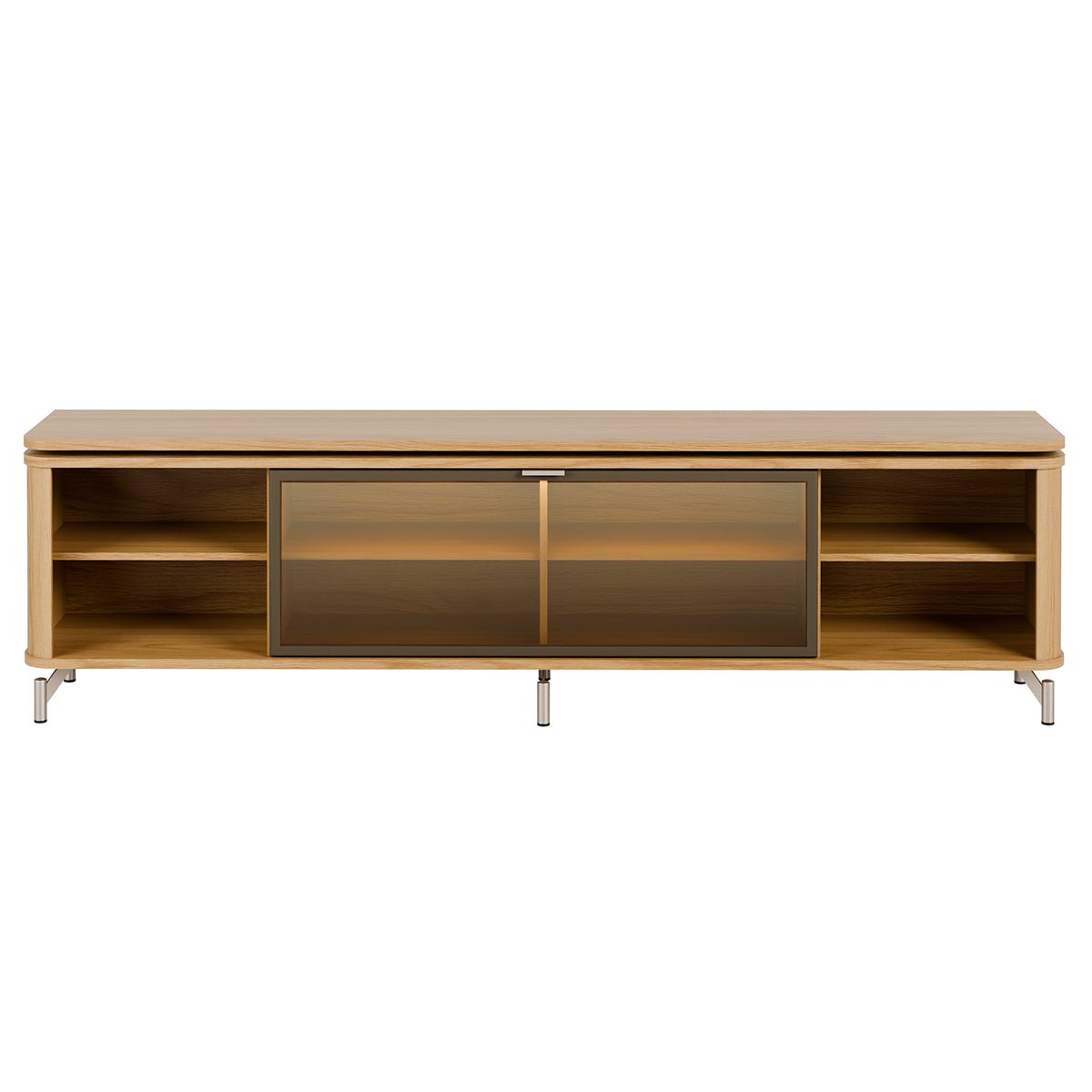 Rack para TVs até 85 Polegadas 100% MDF 1 Porta com Vidro Reflecta Lincoln Float 212cm